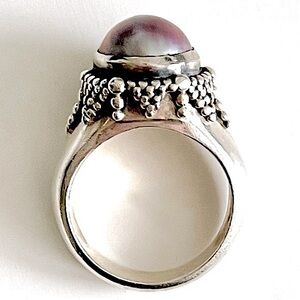 Stephen Dweck Sterling Silver Ring with Mabe Pearl
